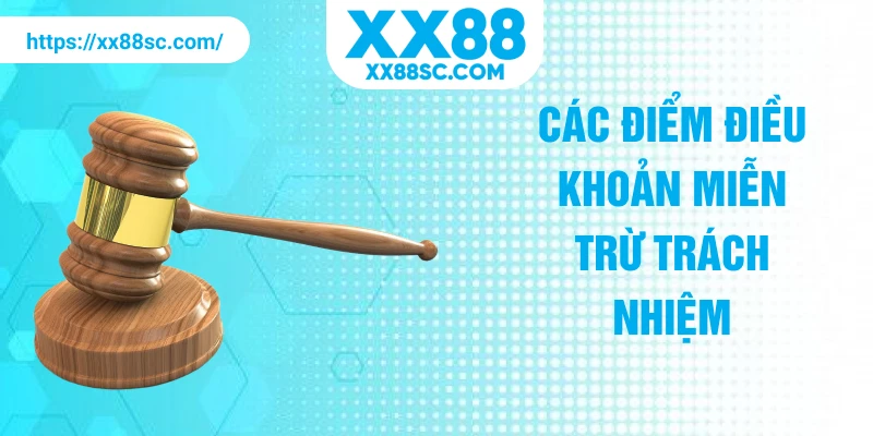 Các điểm điều khoản miễn trừ trách nhiệm